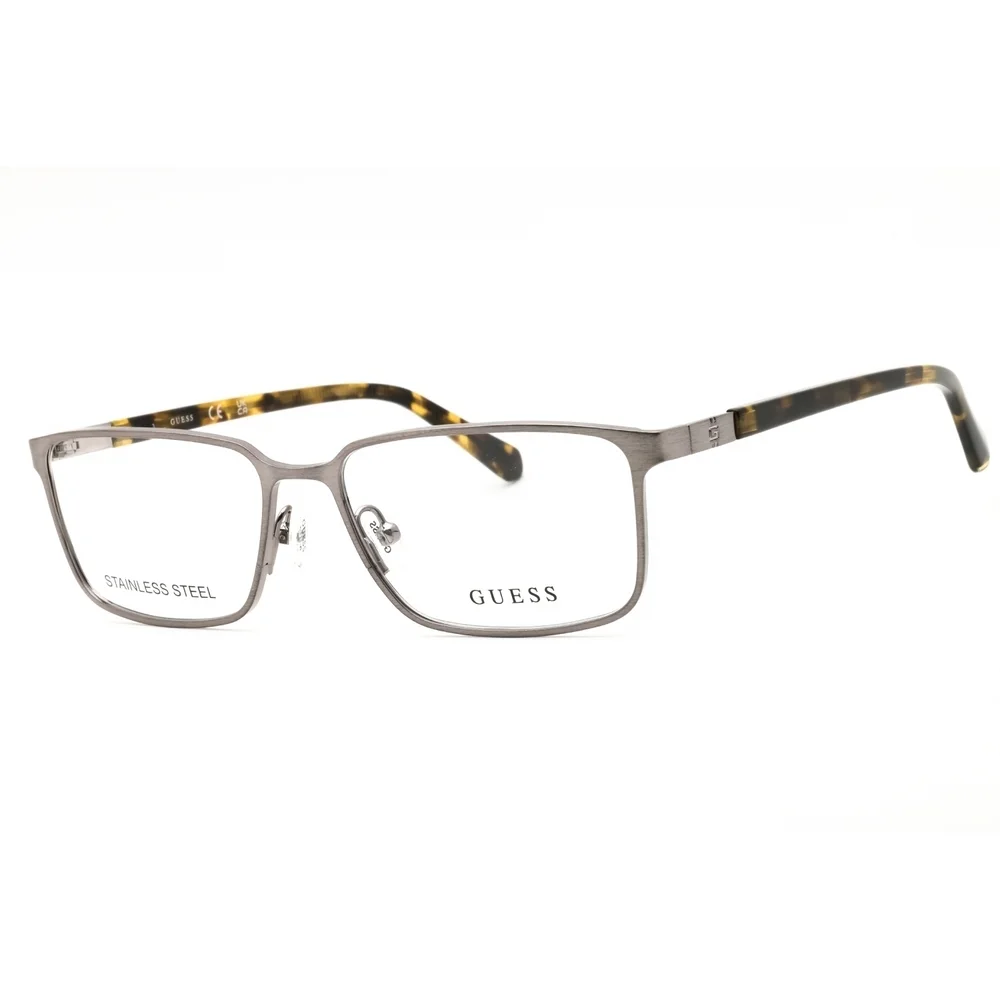 NWT Guess GU50244 Matte Gunmetal Rectangle 55mm Eyeglasses